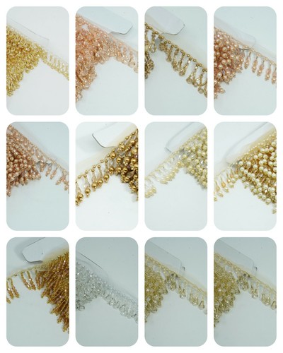 Yard perle kristall fransen - kristall,