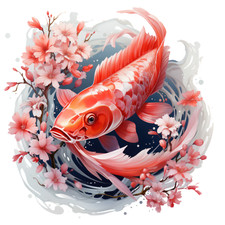 10x car sticker koi fish
