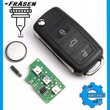 FUNKSCHLÜSSEL FÜR VW GOLF TOURAN  SEAT SKODA 434Mhz 1K0959753G ID48 + FRÄSEN