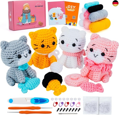 Häkelset für anfänger - häkelset, katze