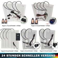 2/4Pad Auto Carbon Universal Sitzheizung Heizmatten Nachrüstsatz KFZ PKW 3 Stufe