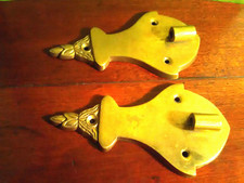 Beschläge 2x Scharniere Messing Bronze Jugendstil antik Vintage