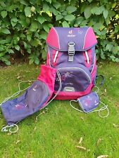 Super leichter Schulranzen, Deuter OneTwo Blueberry + Zubehör