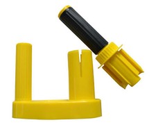 Abroller-Griffset Handwickel Stretchfolie Kunststoff für Rollen mit 50 mm Kern