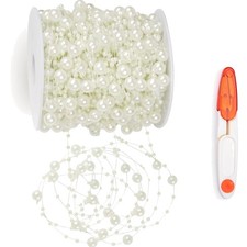 Perlengirlande 30m Beige