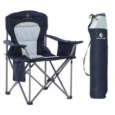 LET'S CAMP Campingstuhl klappbar übergroßer Angelstuhl mit Getränkehaltern