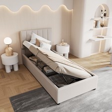 Polsterbett Boxspringbett 90x200 mit Stauraum,Verstellbares Kopfteil Kinderbett