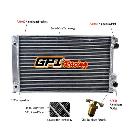 Aluminum radiator fits - radiator, v8