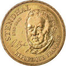 [#725944] Münze, Frankreich, Stendhal, 10 Francs, 1983, vz(40-45), Nickel-Bronze, KM: