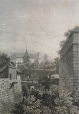 Stahlstich v. 1834. Die Burg