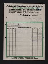 BERLIN, Rechnung 1931, Heintze