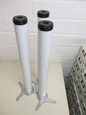 Tischbeine rund ca. 6 cm Durchmesser weiß höhenverstellbar ca.63-66 cm