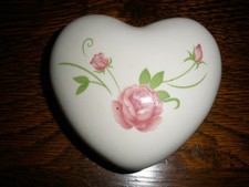 Deko Herz Porzellan Rosenmuster Vintage