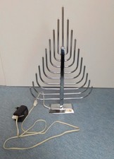 Lichterbaum Silber ca. 52 x 33cm mit Schalter Kerzenleuchter Weihnachtsdeko