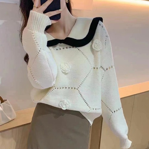 Damen strickpullover mit - damen,