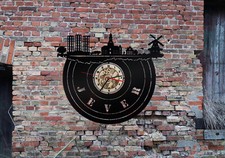 Skyline Jever Stadt  Wanduhr