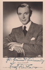 ERICH FIEDLER Original Autogramm signierte FFV Postkarte 40er Jahre