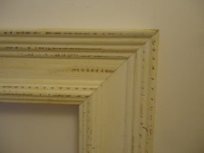 Bilderrahmen 18x24cm weiß shabby Holz Rahmen für Keilrahmen Leinwand geeignet