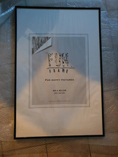 DIN A1 Rahmen schwarz, Kunststoff Metall Glas, Schnellverschluss, 62x93cm STABIL