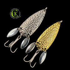 2x Blinker Spinner Spoon Waller Welsblinker Rattle Kunstköder Hecht Wels Wobbler