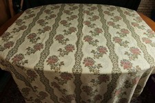 HERRLICHE ALTE SEIDENBROKAT GARDINE METALLISCHE BLÜTEN 250x118CM