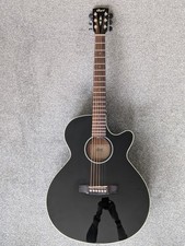 Cort SFX1F BLK Westerngitarre Fishman Tonabnehmer Gitarre Schwarz mit Tasche