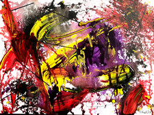 Acryl Gemälde 30x40 Original handgemalt abstrakt modern bunt Unikat Wandbild 432