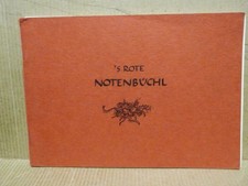 Musiknoten " s'rote Notenbüchl " für Hackbrett und Zither, Bayerische Hausmusi