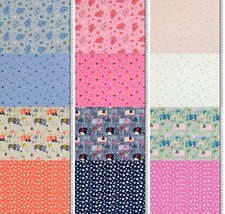 Elefant Sterne Punkte Tiger Blumen Baumwolle Meterware Baumwollstoff Webware