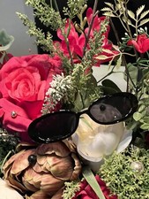 CAT EYE SONNENBRILLE SCHWARZ VINTAGE AUTO FAHRER RETRO BRILLE?KLEIN UND OVAL?