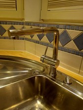 Edelstahl-Küchenarmatur Blanco Linus S HD - mit ausziehbarem Auslauf Linksausf.