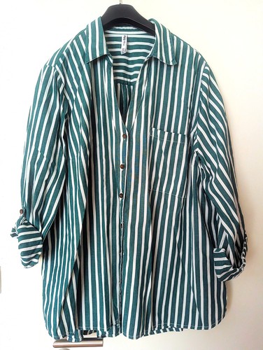 Bluse grün weiß - weiß,, gr.