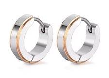 Edelstahl Creolen Klapp