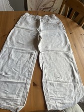 Leinenhose,Damen,beige,Gummizu
