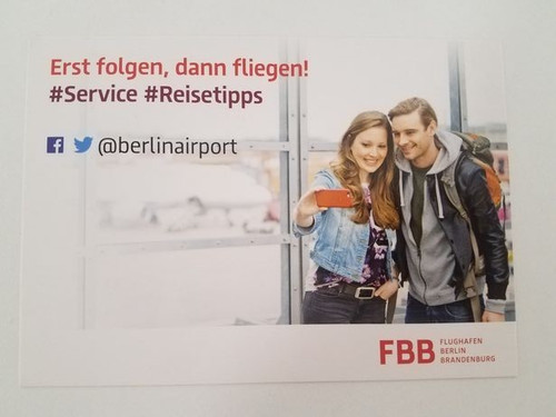 Werbekarte flughafen - werbekarte,