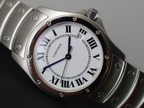 Cartier santos ronde damenuhr - cartier,