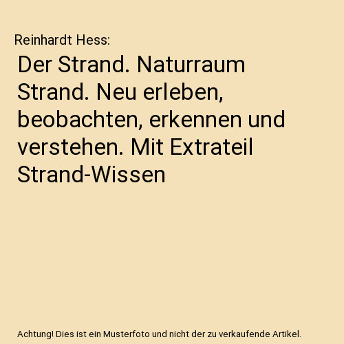 Der strand naturraum - strand.,