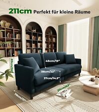 2/3-Sitzer Sofa Teddy Fleece Sofa Modern Couch Bequeme Loveseat Sitzcouch Sofas
