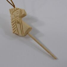 Christbaumschmuck Pferdekopf 5x Steckenpferd Holzschnitzerei Oberammergau (03)