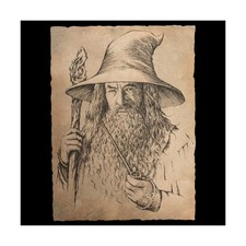 Weta - Gandalf Portrait Druck - Der Hobbit Eine Unerwartete Reise Kunstdruck