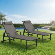 2x Sonnenliege Aluminium