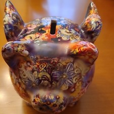 Spardose fliegendes Schwein Dekoration für Sammler mit Gummiverschluss gebraucht