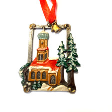 Zinn Christbaumschmuck Kirche