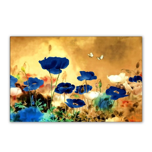 Gerahmtes leinwandbild blumen - gerahmtes,