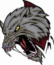 Aufkleber Werewolfkopf Wolf