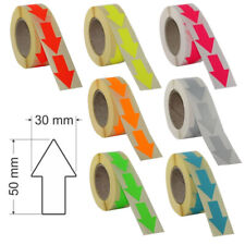 Pfeilaufkleber/Pfeiletiketten - auf Rolle - 30 x 50 mm - verschiedene Farben