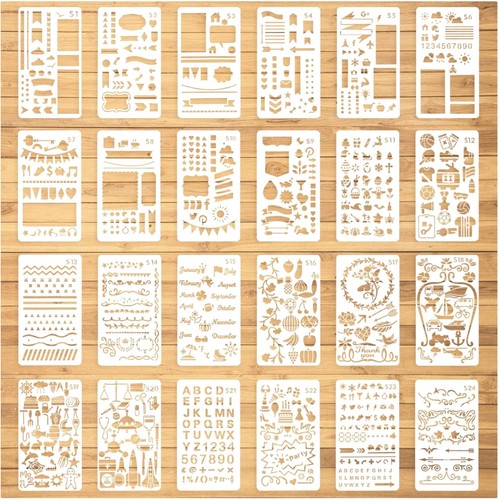 Journal stencils set 24 - set,,