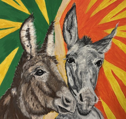 Leinwandbild esel pop art - 2,