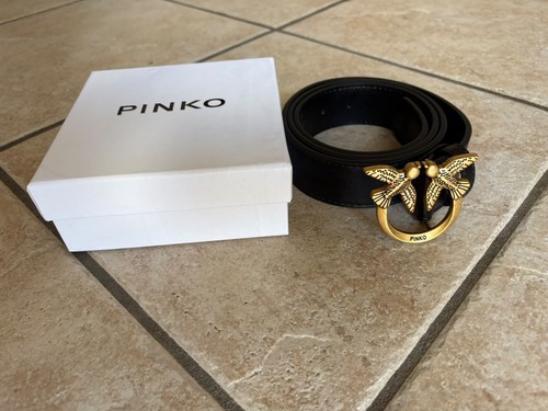 Pinko ledergürtel schwarz - pinko,