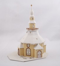 Erzgebirgisches Lichterhaus, Seiffener Kirche mit Beleuchtung. Handgemacht